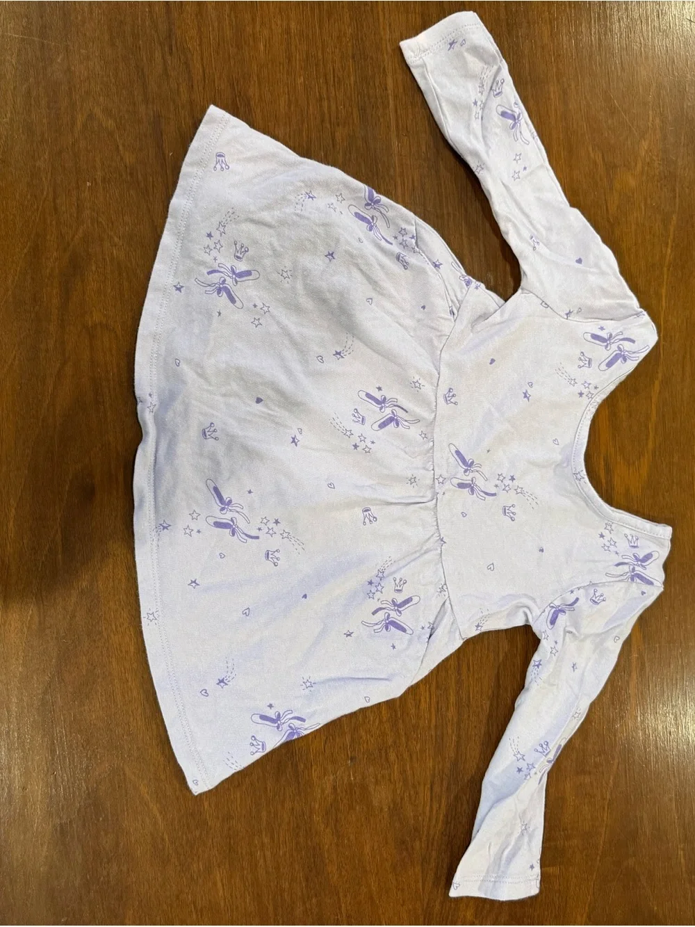 GAP Lilac Long-Sleeve Dress with Ballerina Motif